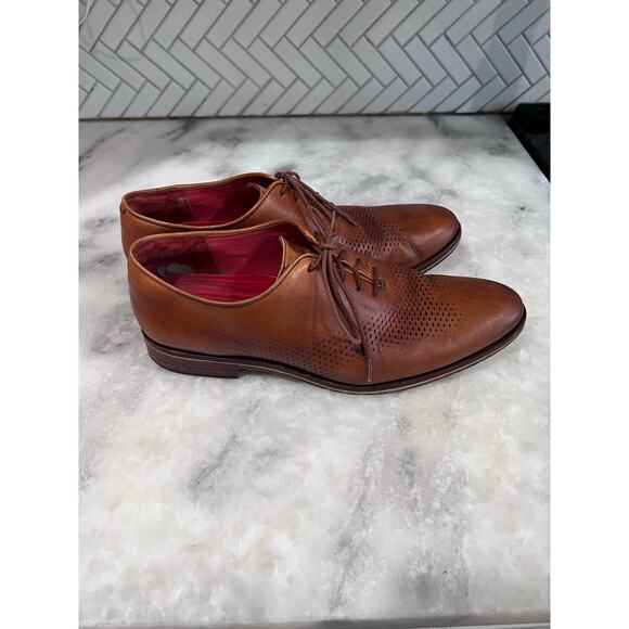 Cole Haan Washington Grand Laser Wingtip Oxford Brown Leather Men’s Shoes Sz 9 - Picture 4 of 13